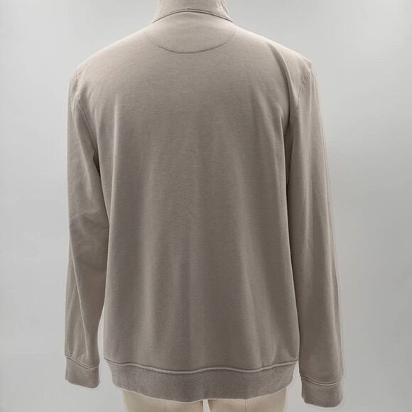 Izod Advantage Performance Beige Stretch 3/4 Zip Up Pull Over Sweater-L - Picture 2 of 11